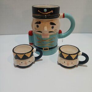 Christmas Decor - Bundle of Ceramic Nutcracker Mugs